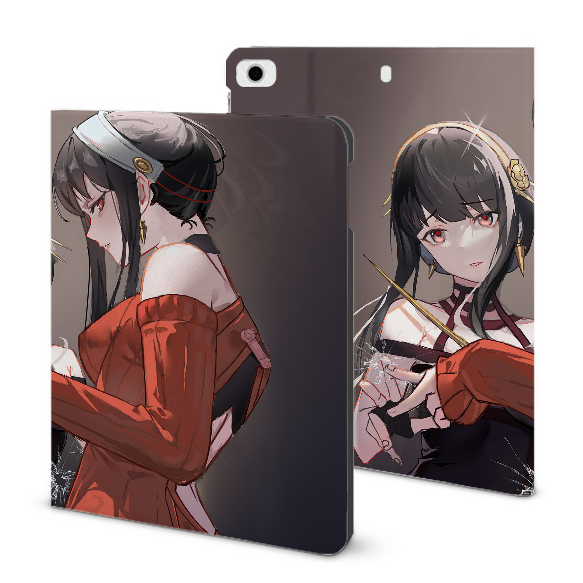（画像用） SPY×FAMILY间谍家家酒 IPad ケース ブック型 PUレザー TPU 耐衝撃 軽量 薄型 ペン収納なし 全面保護 IPad 各モデル対応